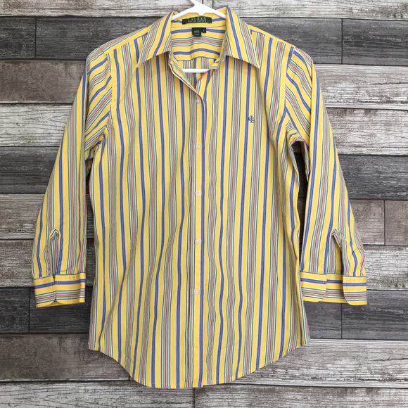 Lauren Ralph Lauren Stripe Button Down Women S - Picture 5 of 7